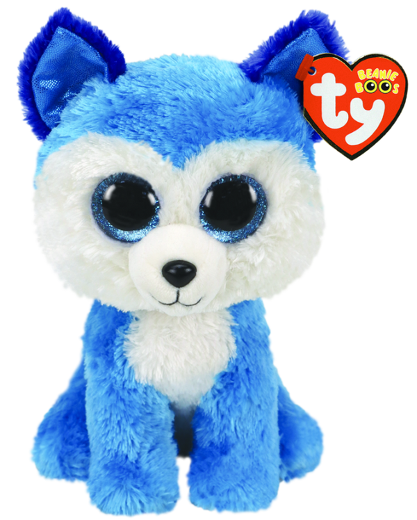 TY BEANIE BOOS PRINCE BLUE HUSKY MEDIUM PLUSH