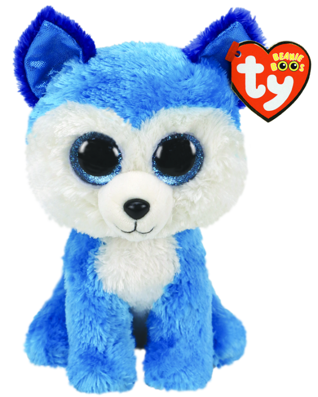 TY BEANIE BOOS PRINCE BLUE HUSKY MEDIUM PLUSH