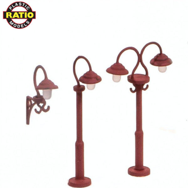 PECO PLASTIC RATIO MODELS 453 SWAN-NECK LAMPS OO/HO GUAGE KIT TRACKSIDE SERIES