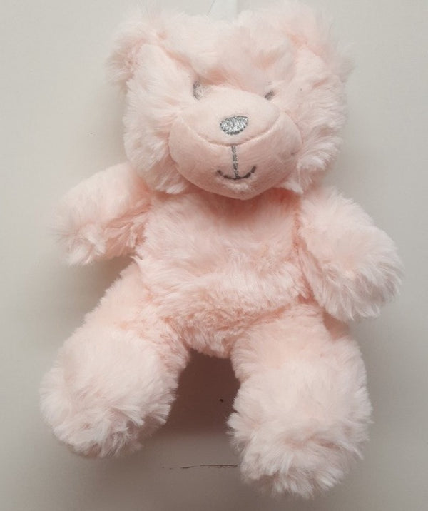 COTTON CANDY PLUSH BEAR RATTLE PINK 20CM