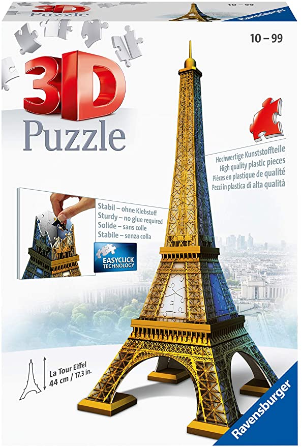 RAVENSBURGER 125562 EIFFEL TOWER  224PC 3D JIGSAW PUZZLE