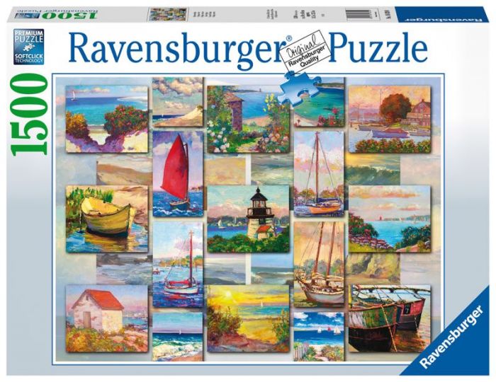 RAVENBURGER 168200 COASTAL COLLAGE 1500PC JIGSAW PUZZLE