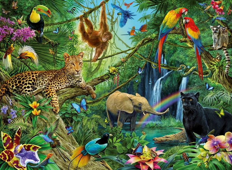 RAVENSBURGER 126606 ANIMALS IN THE JUNGLE 200XXL PC JIGSAW PUZZLE