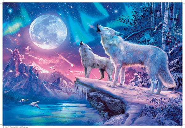 RAVENSBURGER 136001 TWILIGHT HOWL 100PC XXL GLITTER JIGSAW PUZZLE