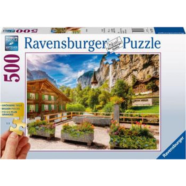 RAVENSBURGER 137121 LAUTERBRUNNEN SWITZERLAND 500PC JIGSAW PUZZLE