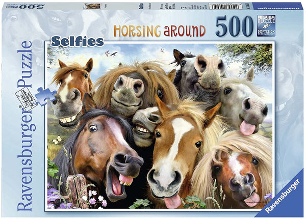 RAVENSBURGER 146956 HORSING AROUND 500PC JIGSAW PUZZLE