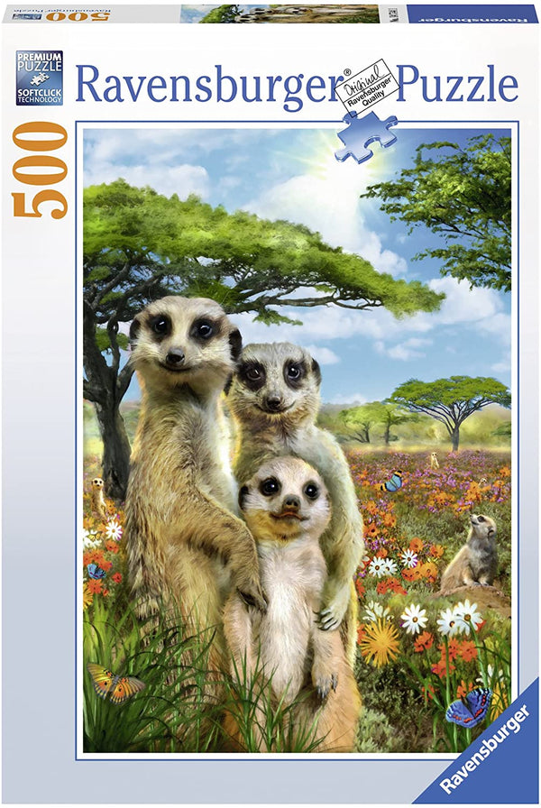 RAVENSBURGER 147441 HAPPY MEERKATS 500PC JIGSAW PUZZLE