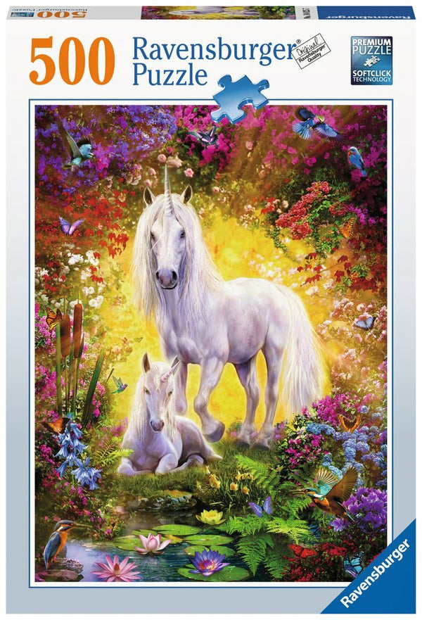 RAVENSBURGER 148257 UNICORN AND FOAL 500PC JIGSAW PUZZLE