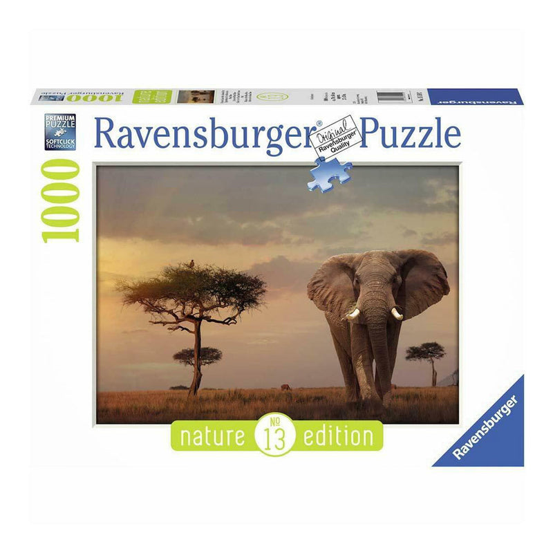 RAVENSBURGER 150113 NATURE EDITION NO 13 ELEPHANT OF THE MASAI MARA 1000PC JIGSAW PUZZLE