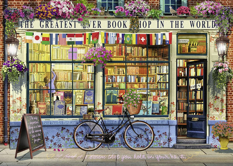 RAVENSBURGER 153374 THE GREATEST BOOKSHOP 1000PC JIGSAW PUZZLE