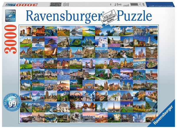 RAVENSBURGER 170807 99 BEAUTIFUL PLACES OF EUROPE 3000PC JIGSAW PUZZLE