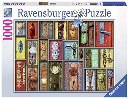 RAVENSBURGER 198634 ANTIQUE DOORKNOBS 1000PC JIGSAW PUZZLE