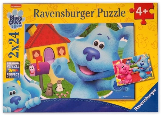 RAVENSBURGER 055685 BLUES CLUES AND YOU - FRIENDS BLUE AND MAGENTA 2x24PC JIGSAW PUZZLE