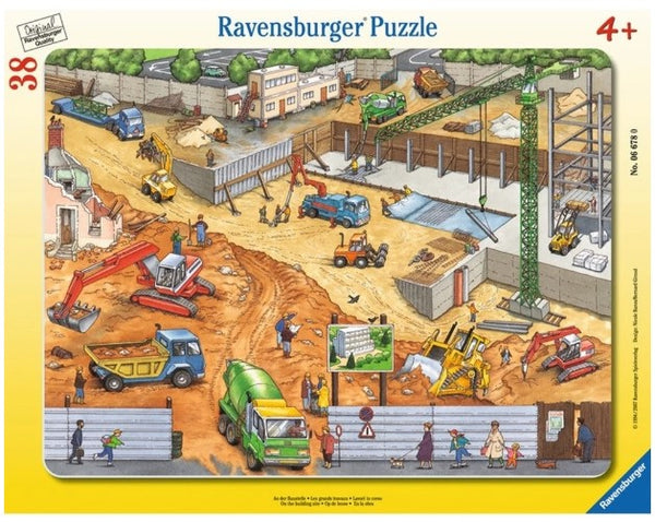RAVENSBURGER 066780 ON THE BUILDING SITE 38PC BOARD JIGSAW PUZZLE