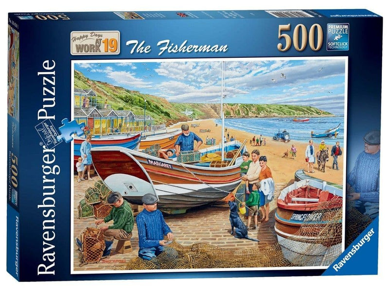 RAVENSBURGER 164141 HAPPY DAYS AT WORK 19 - THE FISHERMAN 500PC JIGSAW PUZZLE