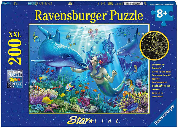 RAVENSBURGER 136780 UNDERWATER PARADISE - GLOW IN THE DARK 200XXL PC JIGSAW PUZZLE