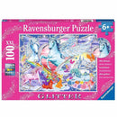 RAVENSBURGER 139286 GLITTER AMAZING UNICORNS 100XXL PC JIGSAW PUZZLE