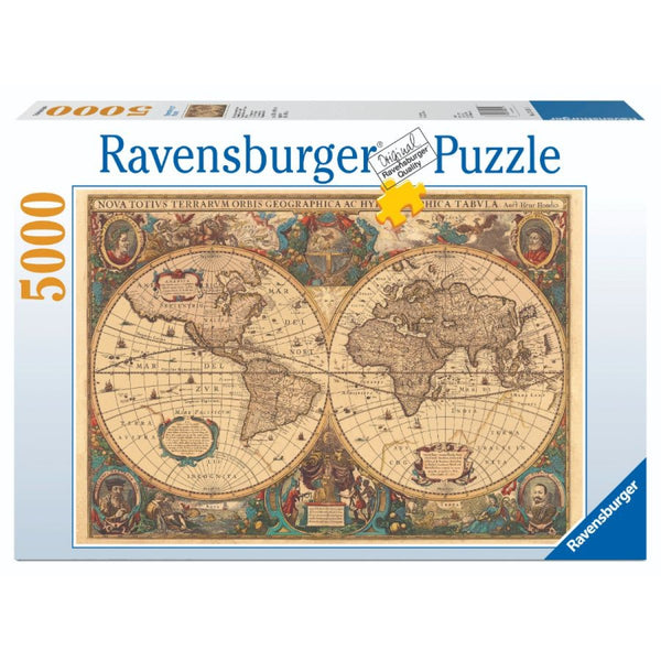 RAVENSBURGER 174119 ANTIQUE WORLD MAP 5000PC JIGSAW PUZZLE