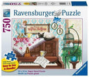 RAVENSBURGER 168002 PIANO CAT 750PC EXTRA LARGE FORMAT JIGSAW PUZZLE