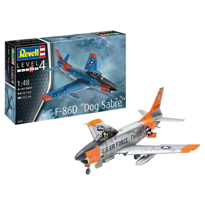 REVELL 03832 U.S AIRFORCE F-86D DOG SABRE 1/48 SCALE AIRCRAFT PLASTIC MODEL KIT FIGHTER