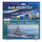 REVELL 65128 U.S.S. MISSOURI WWII BATTLESHIP STARTER KIT INCLUDES PAINTS AND GLUE 1/1200 SCALE PLASTIC MODEL KIT SHIP