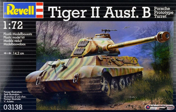 REVELL 03138 TIGER II AUSF B PORSCHE 1:72 PLASTIC MODEL TANK KIT