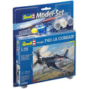 REVELL 03983 F4U-1A CORSAIR 1:72 PLASTIC MODEL AIRCRAFT KIT WITH BRUSH, PAINTS AND GLUE