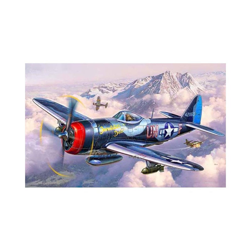 REVELL 03984 P-47M THUNDERBOLT 1/72 PLASTIC MODEL AIRCRAFT KIT WITH BRUSH, PAINTS AND GLUE