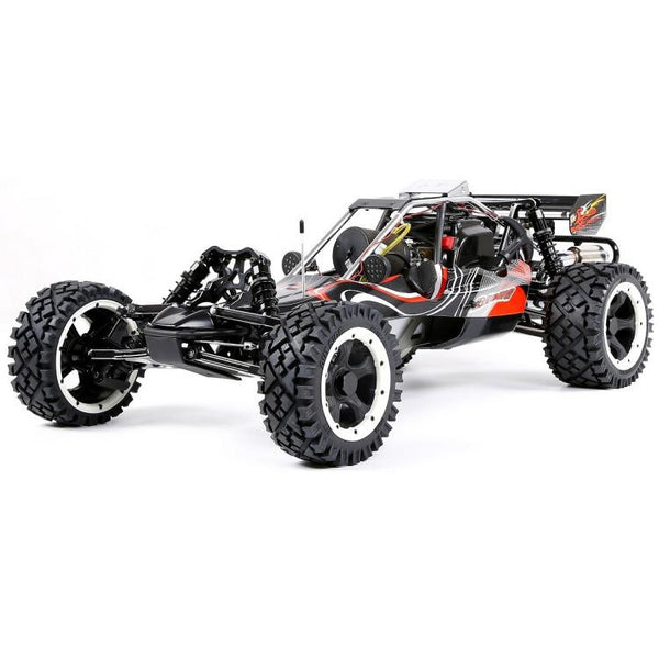 ROVAN 450-04 BODY No16 BAJA 5B BUGGY 45CC BLACK RED AND SILVER WITH GT3B CONTROLLER READY TO RUN GAS / PETROL POWERED RC CAR NOW WITH SYMETRICAL STEERING