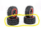 ROVAN 85321-2 SNOW TYRES WITH SCREWS IN TREAD REAR TIRES 1 PAIR