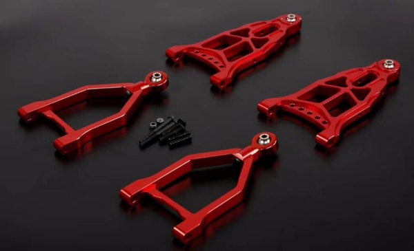 ROVAN 85339 CNC ALLOY EXTENDED (BY 25MM) FRONT ARM KIT SUITS BAJA 5B - RED - SEE ALSO 85440