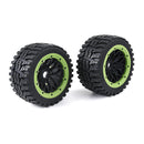 ROVAN 854823 BAJA 5B GEN 2 ALL TERRAIN BUGGY FRONT AND REAR WHEEL SET OF 4 PREMOUNTED WITH GREEN BEADLOCKS