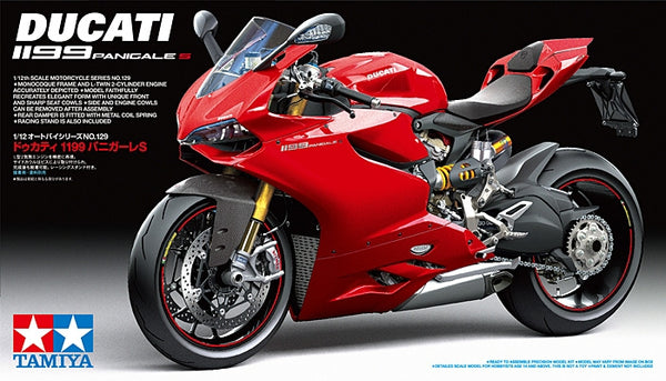 TAMIYA 14129 DUCATI 1199 PANIGALE S 1/12 SCALE PLASTIC MODEL KIT