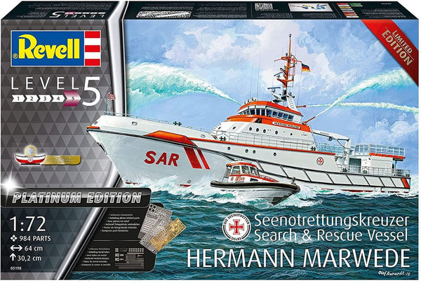 REVELL 05198 SEARCH AND RESCUE VESSEL HERMANN MARWEDE 1/72 SCALE PLASTIC MODEL KIT