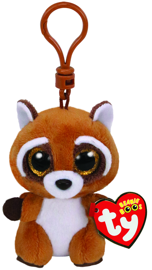 TY BEANIE BOOS RUSTY RACCOON CLIP