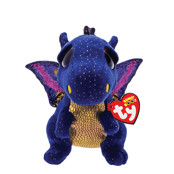 TY BEANIE BOOS SAFFIRE BLUE DRAGON REGULAR