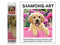 5D DIAMOND ART KIT - GOLDEN LABRADOR PUP 30CM X 30CM