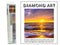 DIAMOND ART KIT WITH PICTURE AND CRYSTAL BEADS 5D 30X30CM YELLOW BEACH SUNSET