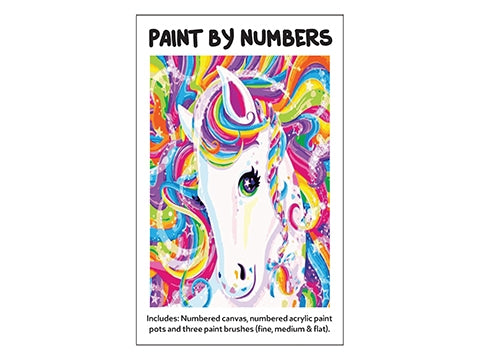 PAINT BY NUMBERS SC032RUN RAINBOW UNICORN - CANVAS 25X35CM