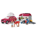 SCHLEICH 42535 HORSE CLUB - HORSE ADVENTURES WITH CAR AND TRAILER PLAYSET