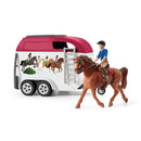 SCHLEICH 42535 HORSE CLUB - HORSE ADVENTURES WITH CAR AND TRAILER PLAYSET