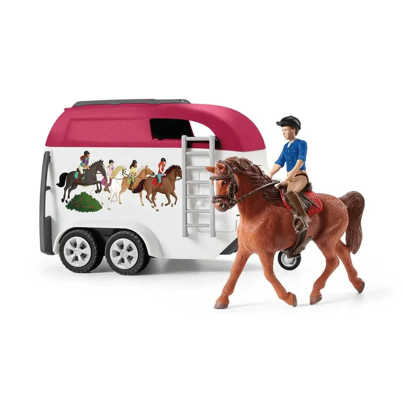 SCHLEICH 42535 HORSE CLUB - HORSE ADVENTURES WITH CAR AND TRAILER PLAYSET