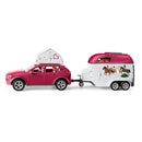 SCHLEICH 42535 HORSE CLUB - HORSE ADVENTURES WITH CAR AND TRAILER PLAYSET