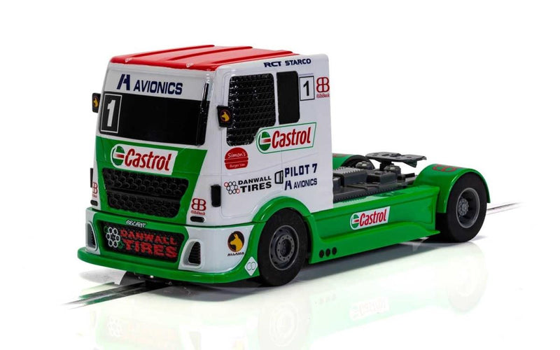SCALEXTRIC C4156 RACING TRUCK RED & GREEN &  WHITE SLOT CAR