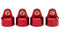 TRAXXAS 8964R SHOCK CAPS ALUMINUM ANODIZED RED FOR GT MAXX