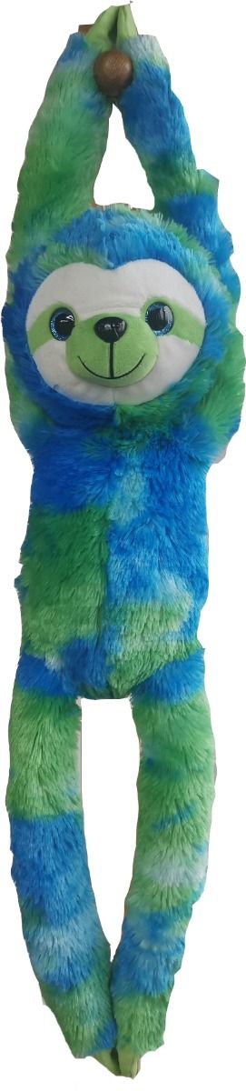 COTTON CANDY SLP13 HANGING SLOTH NATE BLUE AND GREEN PLUSH