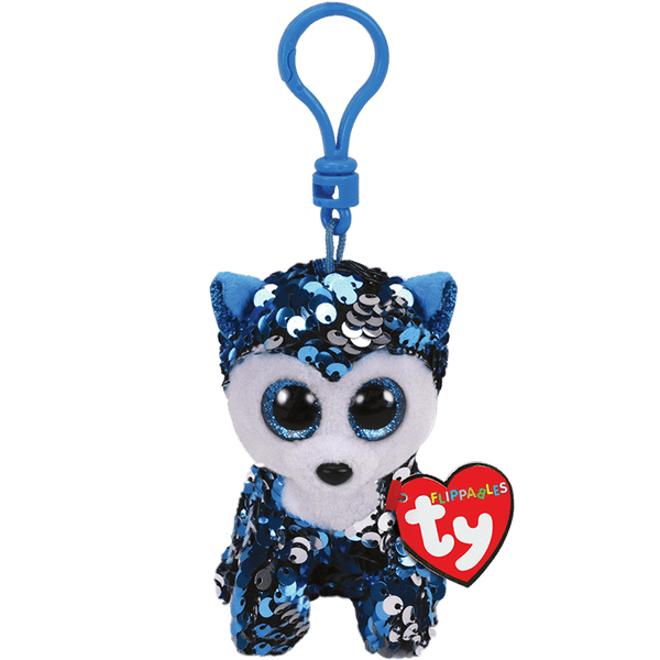 TY BEANIE BOOS FLIPPABLES SLUSH HUSKY CLIP