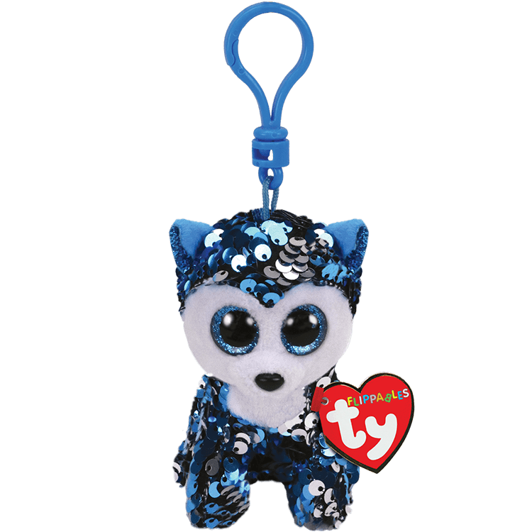 TY BEANIE BOOS FLIPPABLES SLUSH HUSKY CLIP