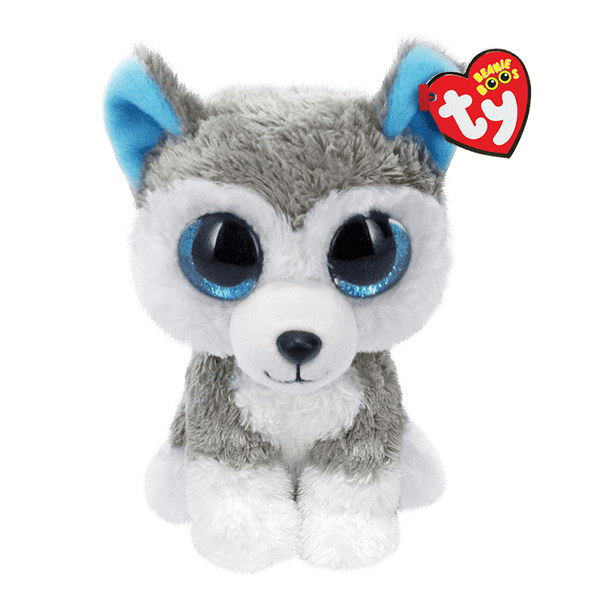 TY BEANIE BOOS SLUSH GREY/WHITE HUSKY REGULAR