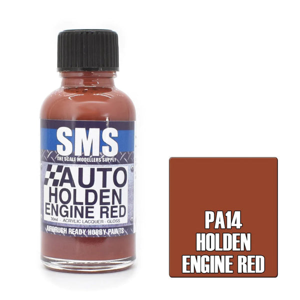 SMS PA14 AUTO COLOUR HOLDEN ENGINE RED 30ML
